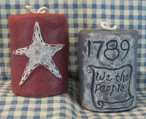 We the People Flicker Pillar Candle Mold