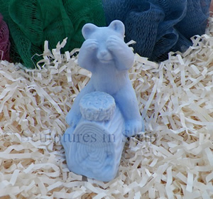 Peek-a-Boo Birthday Bear Soap Mold