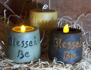 Blessed Be Solid and Flicker Candle Mold