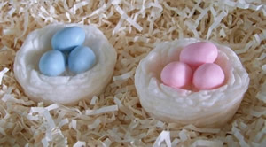Bird Nest with Eggs Soap Mold