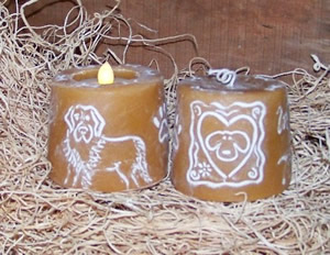 In Dogs we Trust Candle Pillar Mold