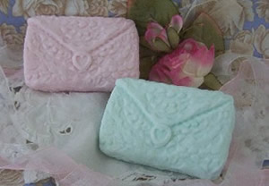 Pretty Lace and Envelope Soap Bar Mold