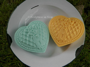 Love and Lace Heart Soap Mold