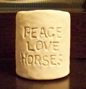 Peace, Love, Horses Solid Pillar Candle Mold