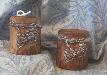 Pinecone Pillar and Beeswax Candle Mold