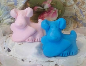 Puppy with Heart Soap and Wax Mold