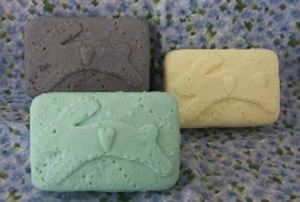 Quilted Primitive Bunny Soap Bar and Ornament Mold