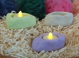 Small Spa Rock Flicker Candle Mold