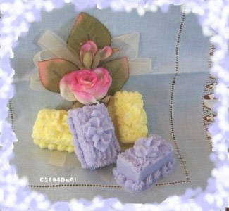 Sweetpea Wildflower Petit Four Soap Mold Set