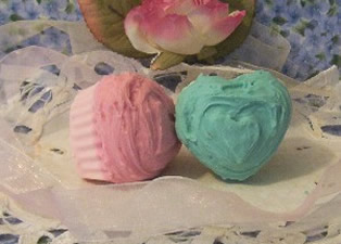 Swirl Frosted Heart Cupcake Soap Mold