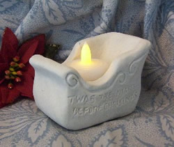 Twas the Night Before Christmas Sleigh Candle Mold