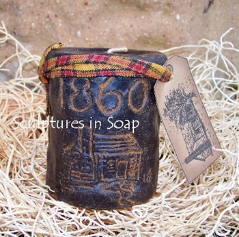1860 Cabin Olde Homestead Flicker Pillar Candle Mold