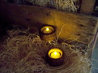 Basketweave Flicker Pillar Candle Mold