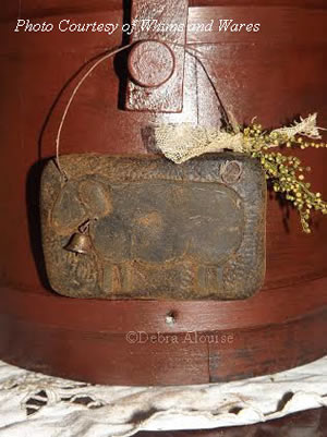 Quilted Primitive Sheep Soap and Ornament Mold