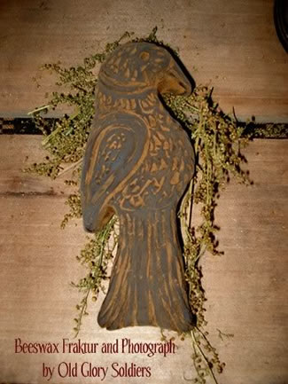 Fraktur Bird Soap and Wax Mold