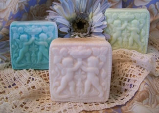 French Savon Cherubs Soap Bar Mold