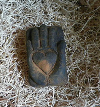 Hand in Heart Wax, Beeswax, Soap Bar Mold