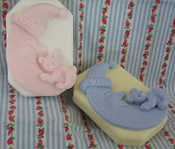 Moon Teddy Bear Soap Bar Mold