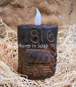 1816 Olde Homestead Cabin Flicker Pillar Candle Mold