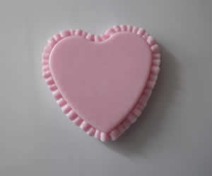 Ruffled Heart Soap Mold