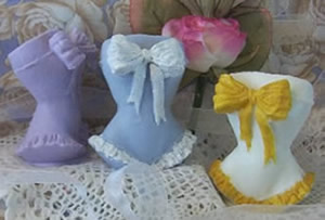 Elegant Ruffles Corset Soap Mold