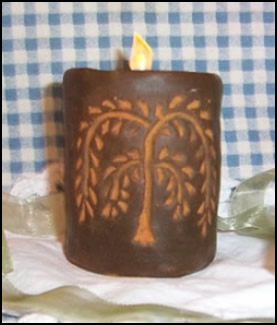 Willow Simple Abundance Flicker Pillar Candle Mold