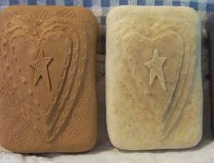 Triple Stitched Heart with Star Soap Bar Mold