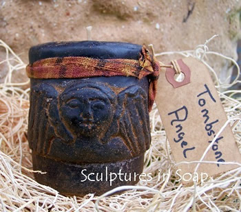 Tombstone Angel Solid Pillar Candle Mold