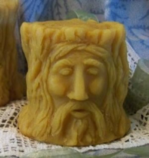Wood Spirit Pillar Solid Candle Mold