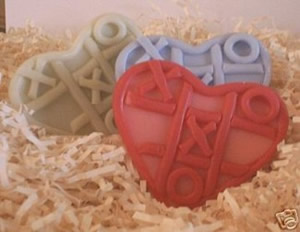 Tic Tac Toe Heart Soap Mold